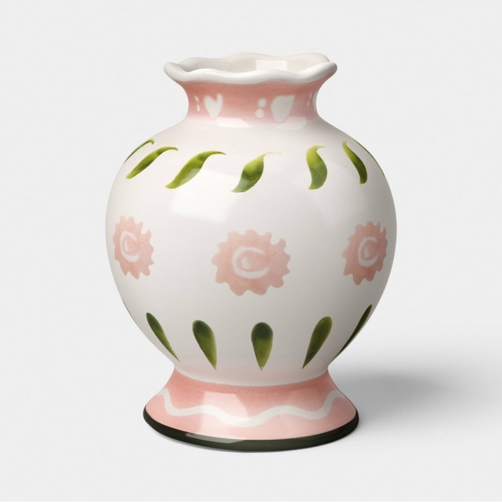 Threshold Painted Ceramic Bud Vase NWT